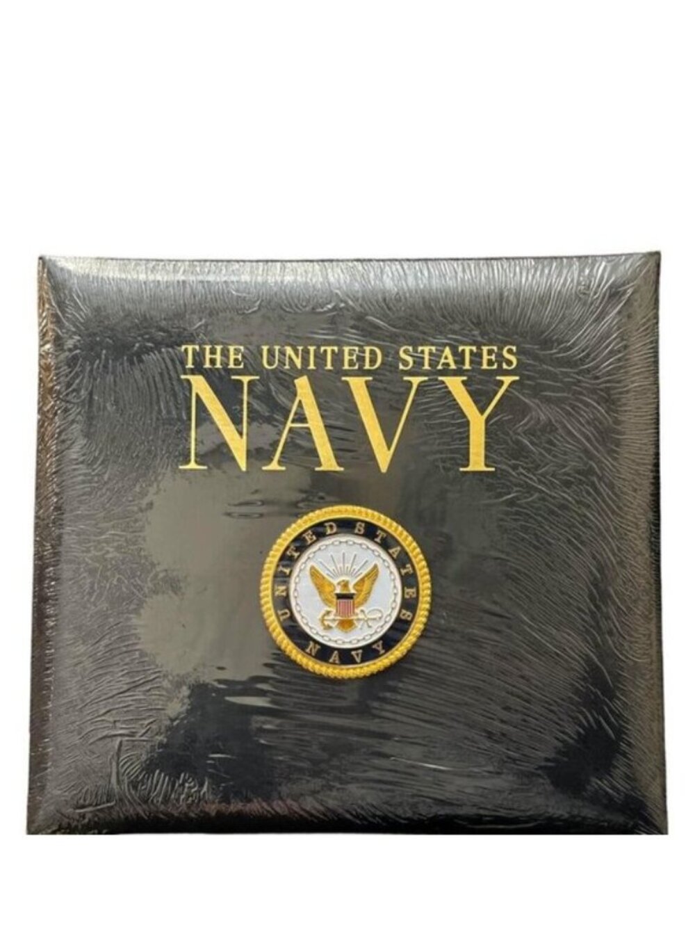 Navy Scrapbook Photo Album UNITED STATES 12x12 Bonded Leather Die Cast Metal